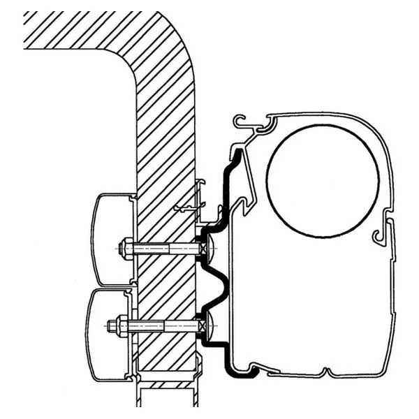 Thule Adapter Hymer Exsis / Hymer Camp Bis Baujahr 2011, Länge 6 M 3 Thule Adapter Hymer Exsis / Hymer Camp Bis Baujahr 2011, Länge 6 M