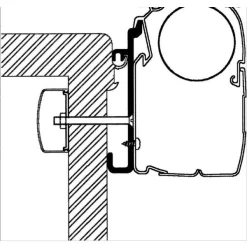 Thule Adapter Rapido Serie 7, 8, 9, Länge 5 M -Camping Lieferungen Verkäufe 11389 1 thule adapter rapido anbauvariante 2 markise