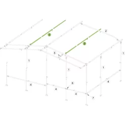 Brand Dachstange Vorzelt Gerade, Stahl 32x1 Mm, 215-300 Cm