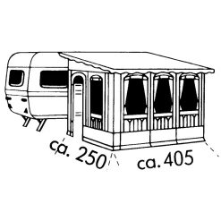 Vorzelt Brand Forum -Camping Lieferungen Verkäufe brand forum wohnwagen vorzelt groesse 08 linkseinzug 1000 7 2003