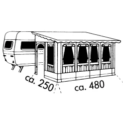 Vorzelt Brand Forum -Camping Lieferungen Verkäufe brand forum wohnwagenvorzelt groesse 13 linkseinzug 1000 10 2003