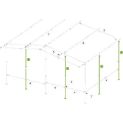 Brand Orkanstütze Vorzelt, Alu 28x1 Mm, 165-260 Cm