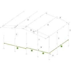 Verandastange Brand Vorzelt-Schellenstab, Alu 25x1 Mm, 80-120 Cm
