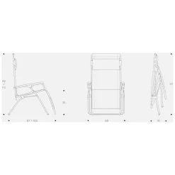Relaxstuhl Lafuma R Clip, Ocean II -Camping Lieferungen Verkäufe lafuma r clip batyline iso groesse massangaben relaxsessel camping outdoor garten 1000 1 24888