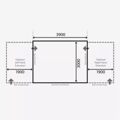 Aufblasbares Vorzelt Dometic Grande Air All-Season 390 S -Camping Lieferungen Verkäufe luftvorzelt dometic grande air all season 390 grundflaeche masse 1000 7 21804