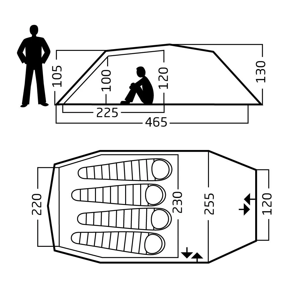 Outdoorzelt Nordisk Oppland 4 PU 4 Outdoorzelt Nordisk Oppland 4 PU – Bild 2
