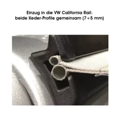 Buszelt-Kederadapter Outwell Befestigung-Adapter-Set Mit Doppelkeder 7-7+5 Mm -Camping Lieferungen Verkäufe outwell einzug in die vw california rail beide keder profile gemeinsam 7 5 mm 1000 3 20116