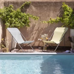 Liegestuhl Lafuma Maxi Transat, Etamine -Camping Lieferungen Verkäufe strandstuhl lafuma liegestuhl maxi transat batyline gelber relaxstuhl 1000 2 23945